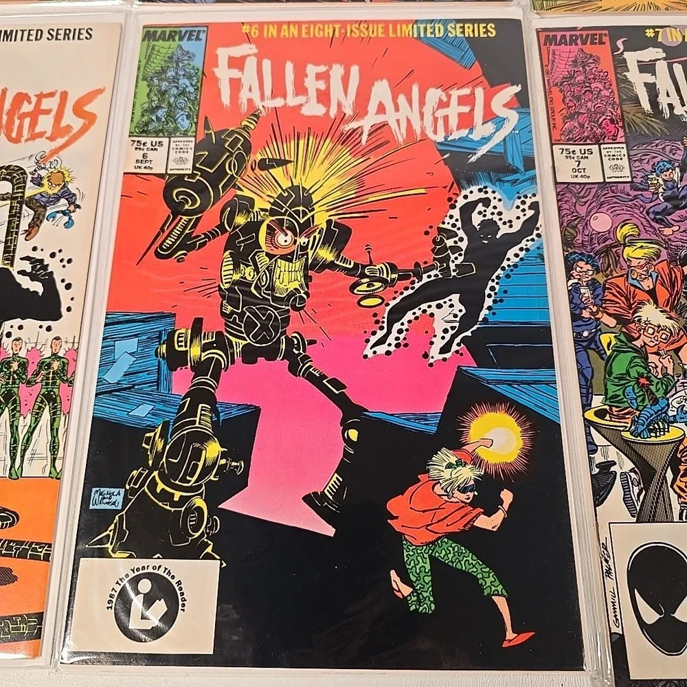Marvel Fallen Angels Comic Lot #1-8 1987 Full Limited Series‎ X-Men Spinoff Book